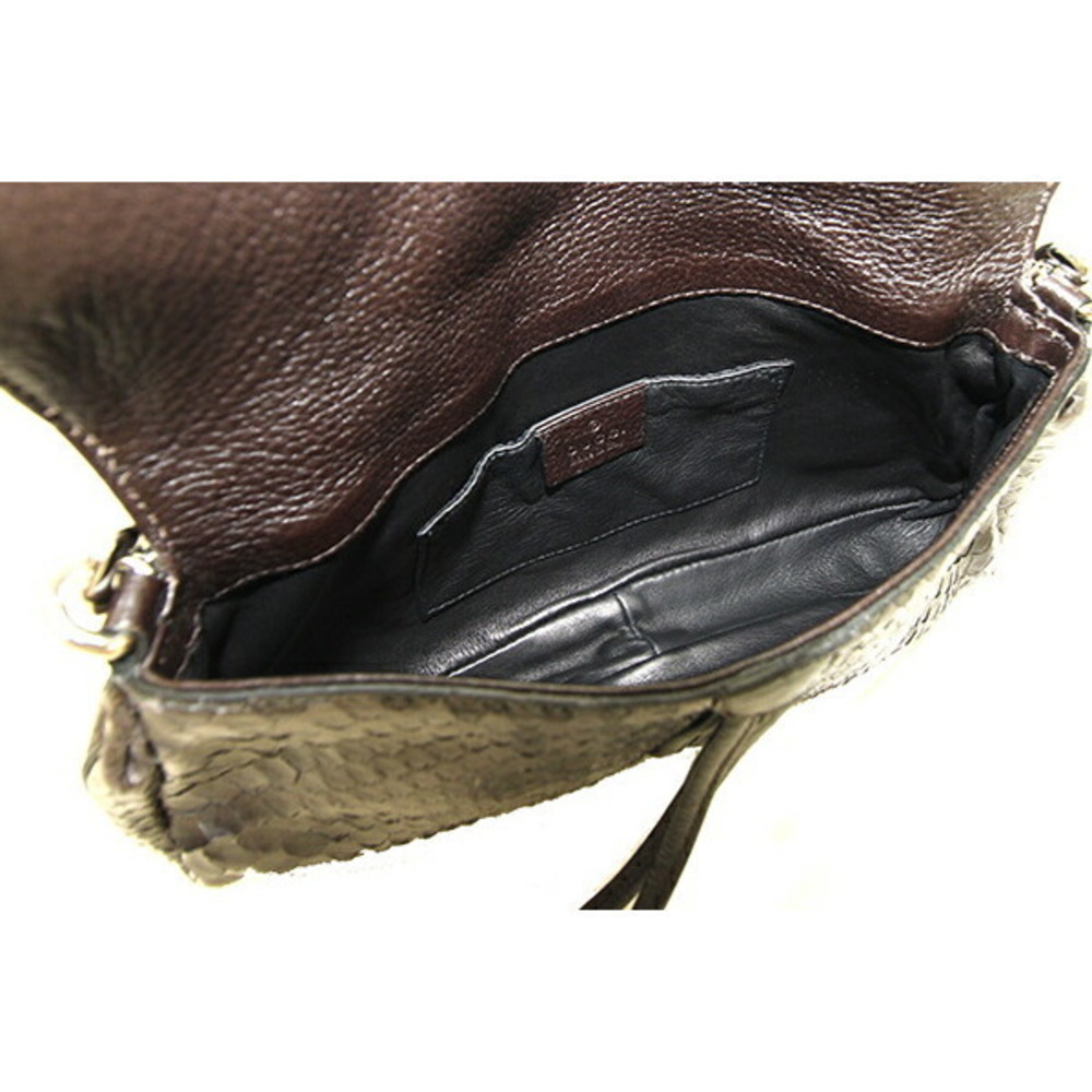 Gucci Bag Chain Shoulder Bamboo Python Shoulder L… - image 3